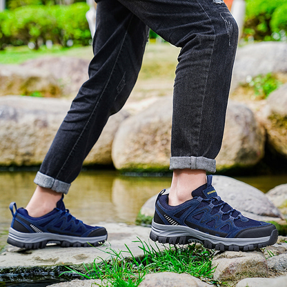 Men’s Athletic Work Shoes – Arch Support, Wide Toe Box, Breathable, Lightweight, Non-Slip, Built for Hiking & Outdoor Use