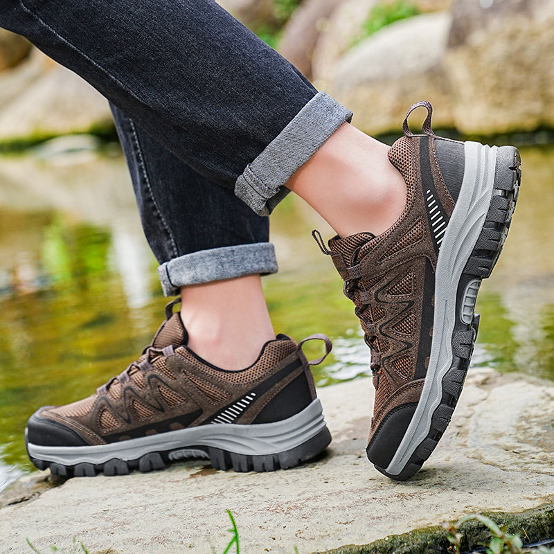 Men’s Athletic Work Shoes – Arch Support, Wide Toe Box, Breathable, Lightweight, Non-Slip, Built for Hiking & Outdoor Use